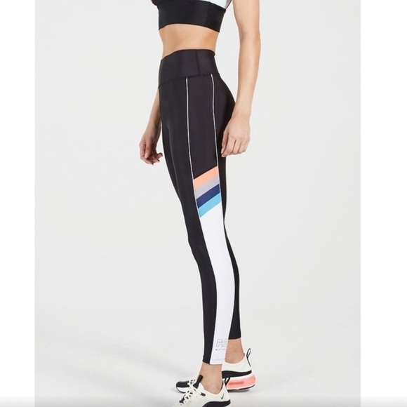 P.E Nation Downforce Striped High Rise Leggings sz S - Picture 1 of 10